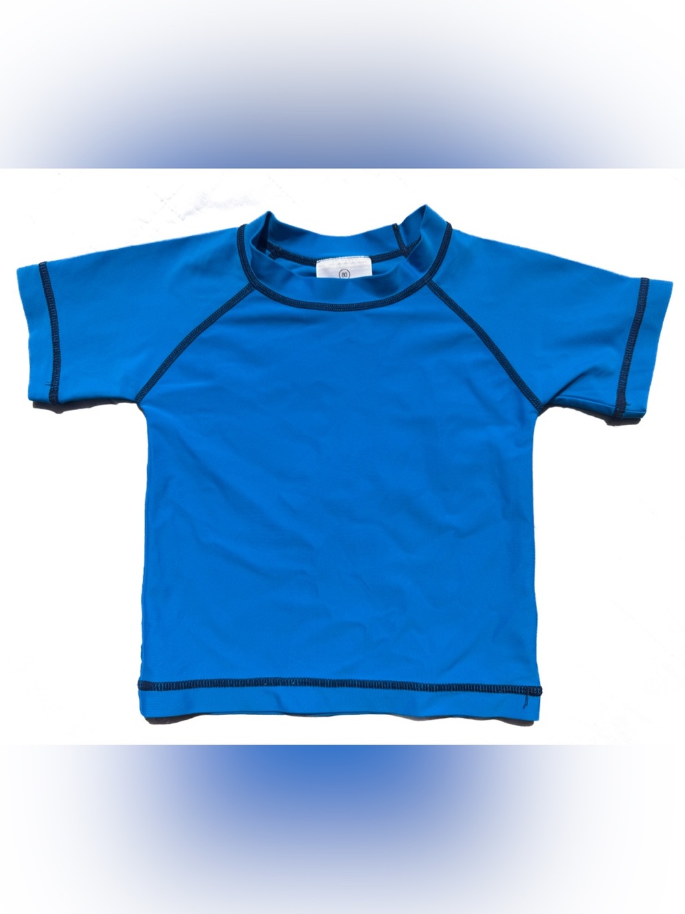 Hanna Andersson Blue Short Sleeve Swim Kid Rash Guard 80 18 24 Sun Boy Girl Kids